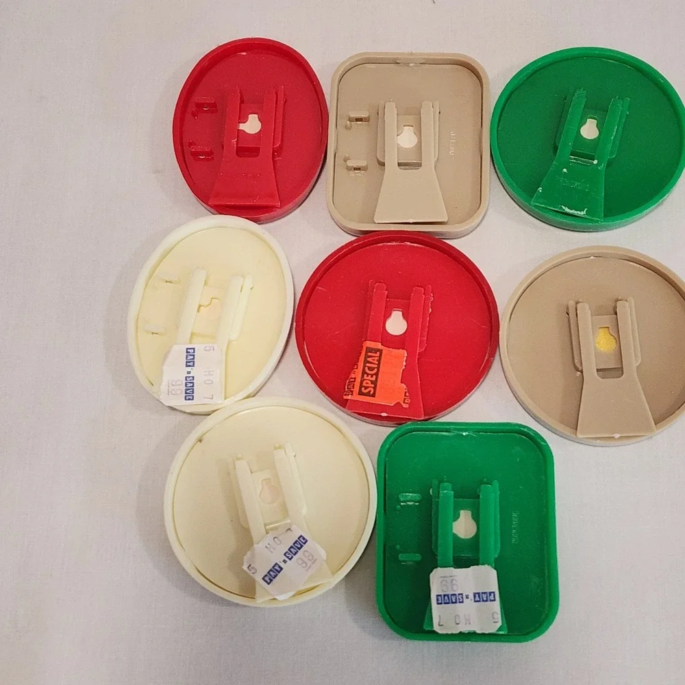 Vintage Miniature Plastic Picture Frames Lot 17 Red Green Cream Hong Kong Retro